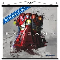 Marvel Avengers: Endgame - Stark Gauntlet Stall Poster с дървена магнитна рамка, 22.375 34