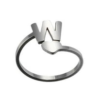 Aufmer Jewelry Clearance пръстени модни английско писмо за отваряне на пръстени от неръждаема стомана ретро бижута