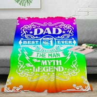 Персонализиран татко хвърляне на одеяло - страхотни идеи за подаръци за баща от дъщеря или син, подаръци за рожден ден за татко,