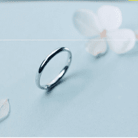 Rush от неръждаема стомана класическа обикновена подредена сватбена лента пръстен ----- сребърен размер S1468