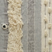 Sterling Desert Fields Раирани ръчно изтъкани одеяло за хвърляне на памук, мулти, 50 60