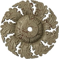 Ekena Millwork 5 8 Od 1 4 Peedham медальон на тавана, ръчно рисуван пустинен пустиня гоби