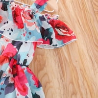 Odeerbi Toddler Girls Summer Chiffon Dress Kids Baby Princess Dress Sling Beach рокля