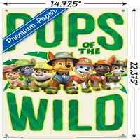 Nickelodeon Paw Patrol - Плакат за дива стена с бутални щифтове, 14.725 22.375