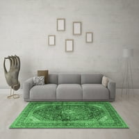 Ahgly Company Indoor Square Persian Emerald Green Традиционни килими, 3 'квадрат