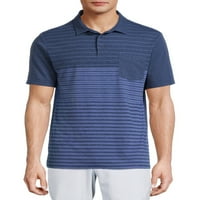 Бен Хоган мъжки и големи мъже Модерен годни къс ръкав раирана голф поло риза с джоб, до размер 5ХЛ