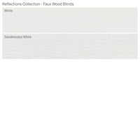 Колекция От Персонализирани Отражения, 2 Безжични Дървени Щори, Бял Пясък, 1 4 Ширина 72 Дължина