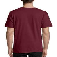 Hanes Essentials Мъжки тениска за памук, Maroon 3XL