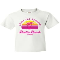 Мастически лято Насладете се на слънчевия плаж Destin Florida в розова младежка тениска
