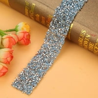 CCDES мрежест кристон, ролка за опаковане на мрежата, 1Yard Diamonds Mesh Wrap Roll Sparkle Crystal Rhinestone Decoration