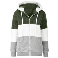 Fesfesfes палто за дамски топло яке от фау за зимни ципове с дълъг ръкав Продажба на връхни дрехи на клирънс