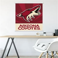 Аризона Койотс-лого плакат за стена с магнитна рамка, 22.375 34