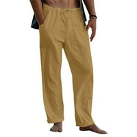 Панталони за мъже отпуснати прилепнали мъжки твърд панталон панталон с пълна дължина разхлабена панталона джобни джобни панталони