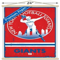 New York Giants - Retro Logo 40 24 плакат