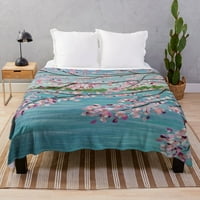 Ултра мек фланелен руно легло одеяло черешово одеяло през целия сезон топло размито леко уютно плюшени одеяла цъфтеж хвърляне