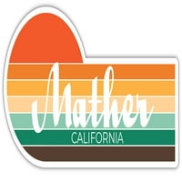 Mather California Sticker Retro Vintage Sunset City 70S Естетичен дизайн
