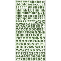 Стикери за азбука 6 x12 лист-зелен