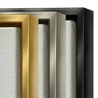Ступел индустрии Алекса направи пране черно-бяла четка Типография металик злато рамкирани плаващо платно стена изкуство, 16х20