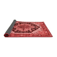 Ahgly Company Indoor Rectangle Geometric Red Traditional Area Rugs, 7 '10'