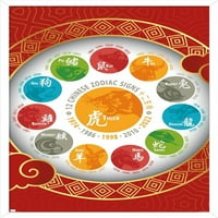 Духовен - Китайски плакат за зодиакална стена, 14.725 22.375