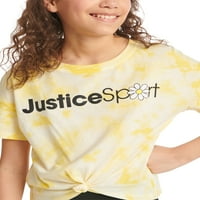 Правосъдие Момичета Дж-спорт възел Предна тениска, размери ХС-КСЛП