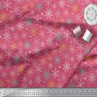 Soimoi розова памучна патица тъкани снежни люспи флорални отпечатани тъкани двор