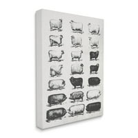 Ступел индустрии реколта ферма животински графика галерия увити платно печат стена изкуство, дизайн от Дафне Полсели