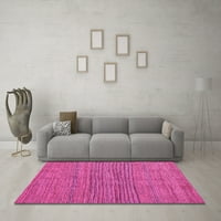 Ahgly Company Indoor Rectangle Oriental Pink Modern Area Rugs, 8 '12'