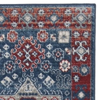 Safavieh Kazak Erella традиционен ориенталски килим червено синьо 2 '8' бегач 8 'бегач бегач, вътрешен хол, спалня, трапезария
