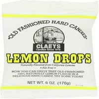 Лимонови бонбони на клей-Старомодни твърди бонбони-процент естествено лимонов вкус-без мазнини - Унция