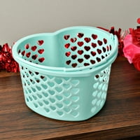 Начин да празнуваме Деня на Свети Валентин Сърце форма кошница, синьо
