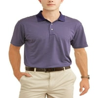 Мъжка пърформанс риза с къс ръкав раирана Поло