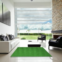 Ahgly Company вътрешен правоъгълник с шарени зелени килими, 3 '5'