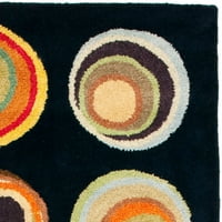 Soho Kendall Geometric Wool Runner Rug, Black Multi, 2'6 10 '