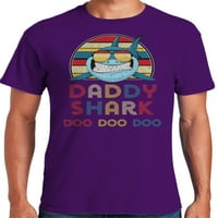 Графика Америка Татко акула риза за баща Ден на бащата Мъжка тениска